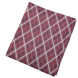 Vintage Stretchy Diamond Plaid Red Crafting Sewing Fabric Cottage